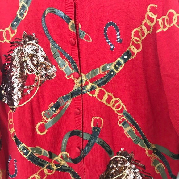 Read description-Just B Women sequins horse Blazer size S - Picture 6 of 8